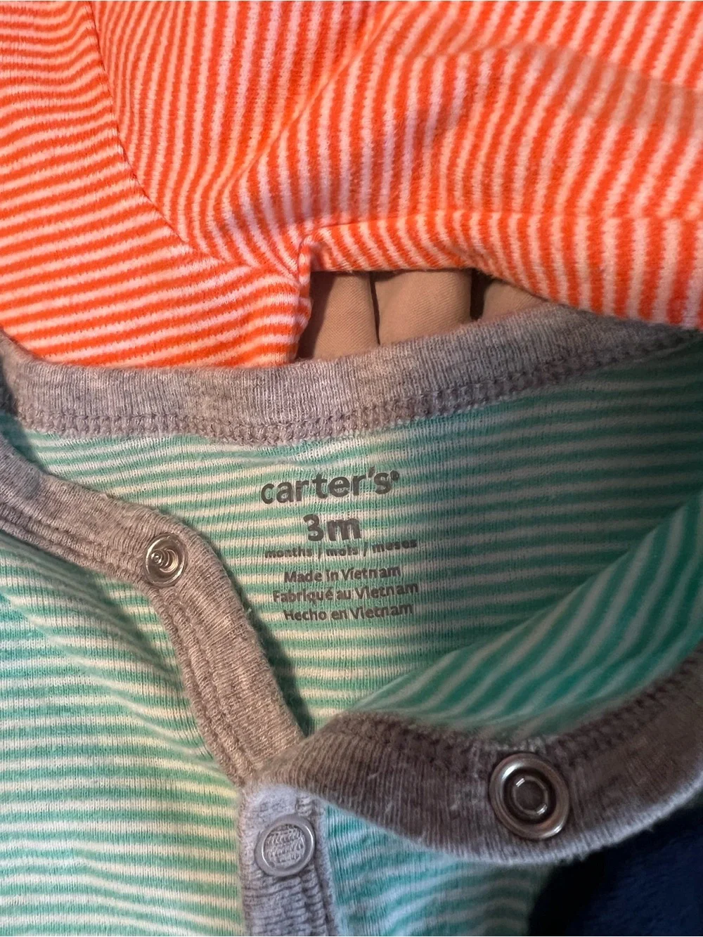 Carter's Gray and White Baby One Piece with Car Print